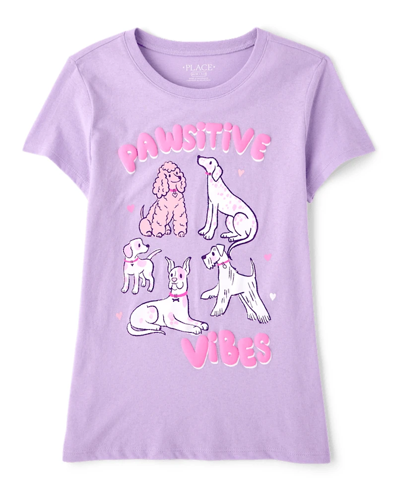 T-shirt graphique Girls Pawsitive Vibes