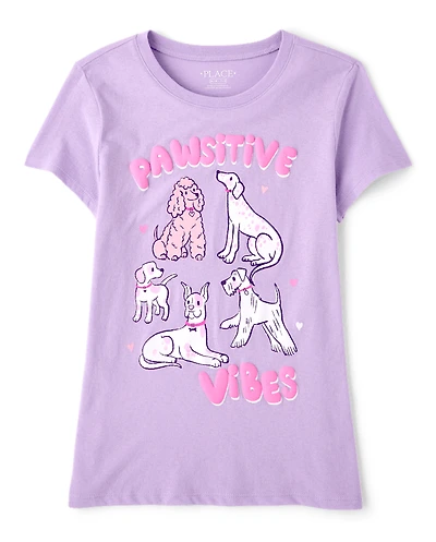 T-shirt graphique Girls Pawsitive Vibes