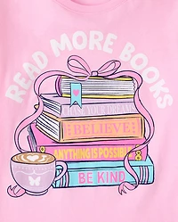 Girls School Read More Books Graphic Tee