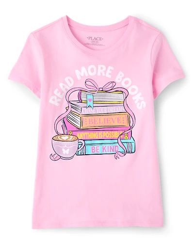 Girls School Read More Books Graphic Tee