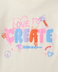 Girls School Love To Create Graphic Tee