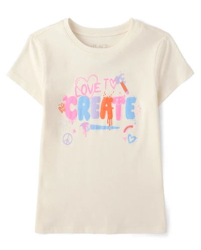 Girls School Love To Create Graphic Tee