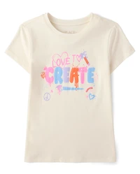 Girls School Love To Create Graphic Tee