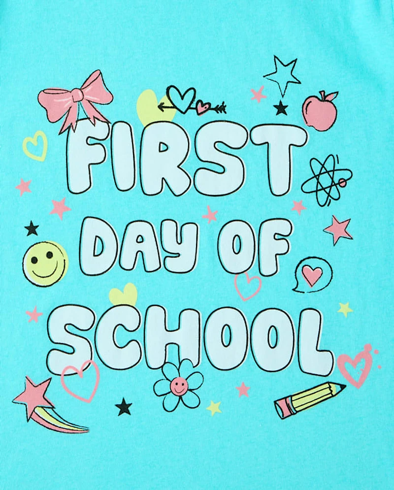 Girls First Day of School Graphic Tee