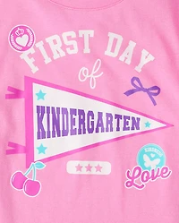 Girls School First Day Of Kindergarten Graphic Tee