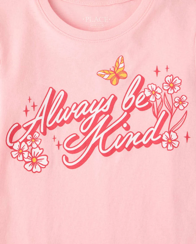 Girls Positive Graphic Tee 5-Pack