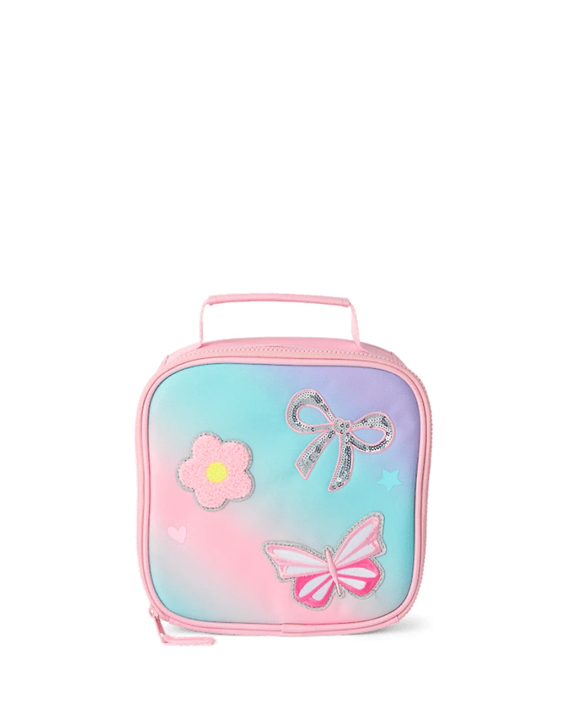 Toddler Girls Ombre Embroidered Patch Lunchbox