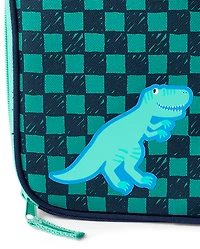 Toddler Boys Checkered Embroidered Patch Lunchbox