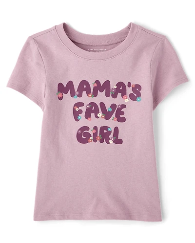 T-shirt graphique « Fille à maman » pour bébés et petites filles