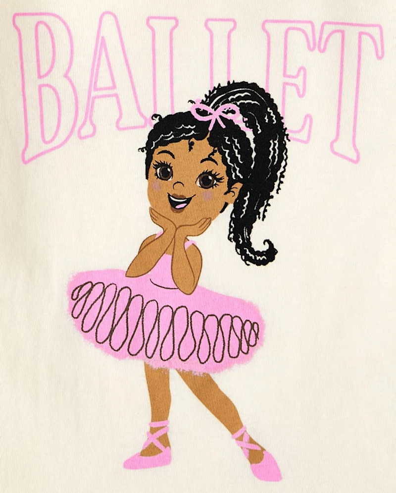 Baby And Toddler Girls Ballet Graphic Tee