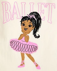 Baby And Toddler Girls Ballet Graphic Tee