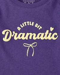 Baby And Toddler Girls Dramatic Graphic Tee