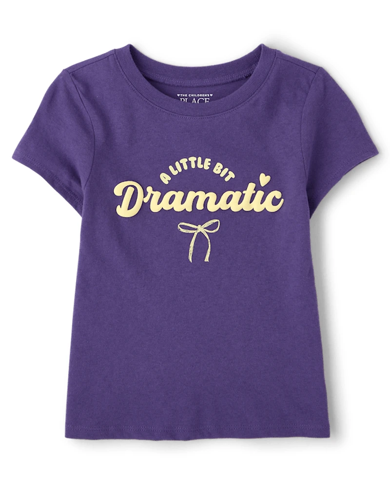 Baby And Toddler Girls Dramatic Graphic Tee