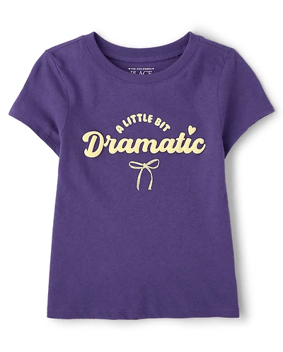 Baby And Toddler Girls Dramatic Graphic Tee