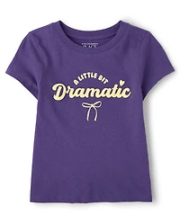 Baby And Toddler Girls Dramatic Graphic Tee