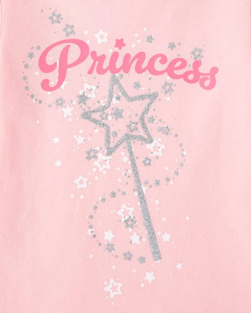 Baby And Toddler Girls Princess Graphic Tee