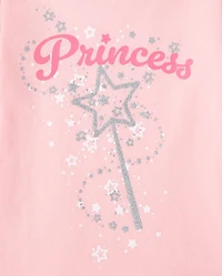 Baby And Toddler Girls Princess Graphic Tee