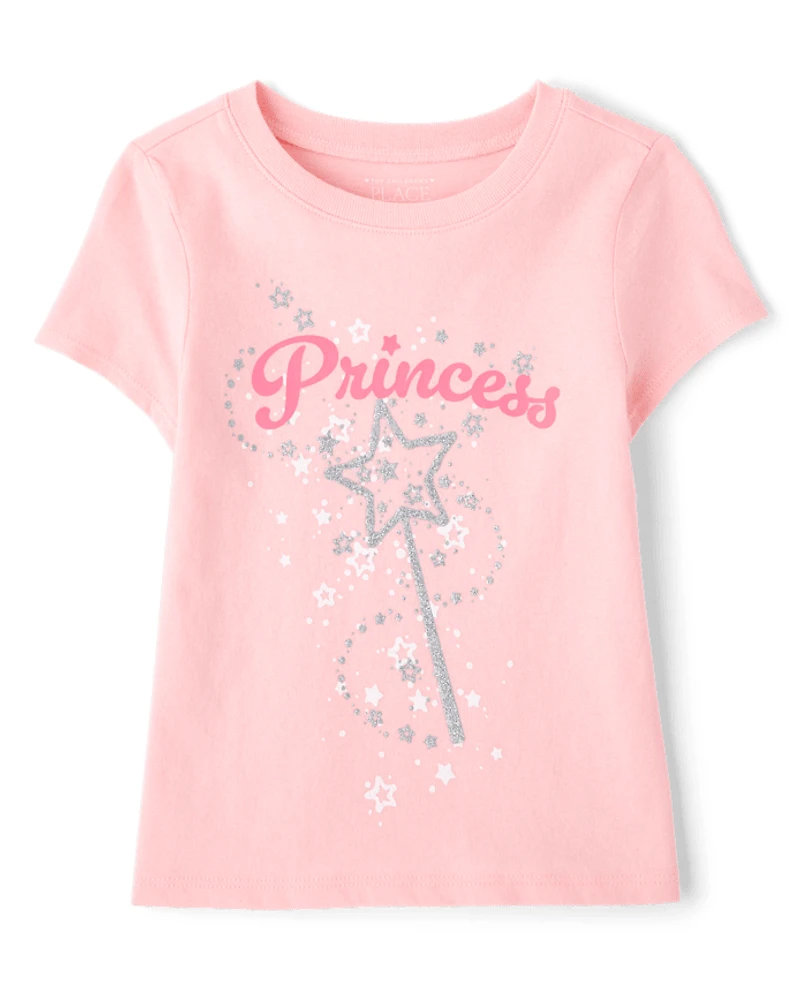 Baby And Toddler Girls Princess Graphic Tee