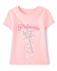 Baby And Toddler Girls Princess Graphic Tee