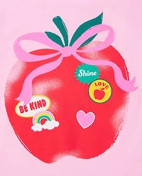 Baby And Toddler Girls Apple Graphic Tee
