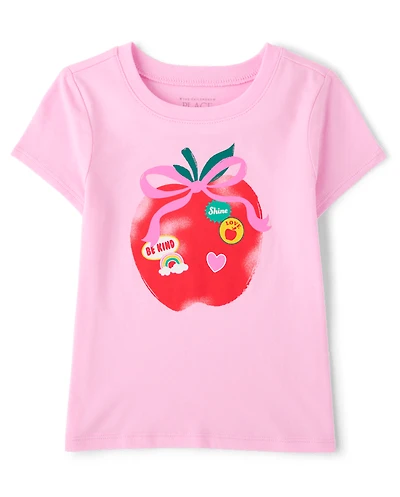 Baby And Toddler Girls Apple Graphic Tee