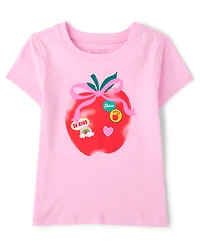 Baby And Toddler Girls Apple Graphic Tee