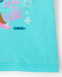 Baby And Toddler Girls School Girl Graphic Tee