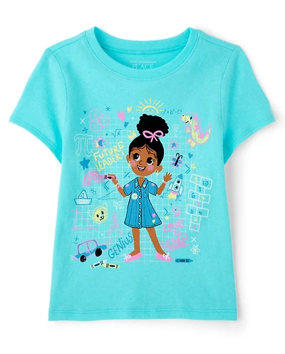 Baby And Toddler Girls School Girl Graphic Tee