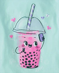 Girls Boba Drink Graphic Tee