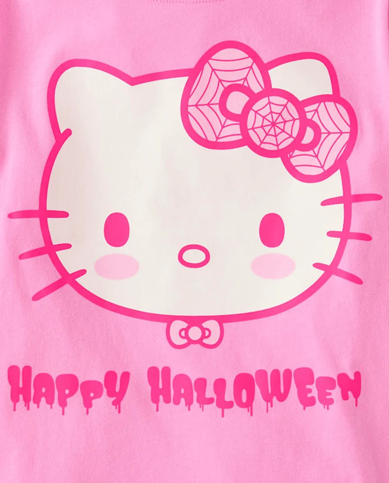 Girls Hello Kitty® Glow Halloween Graphic Tee