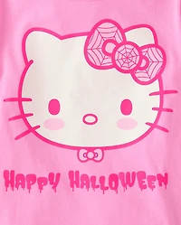 Girls Hello Kitty® Glow Halloween Graphic Tee