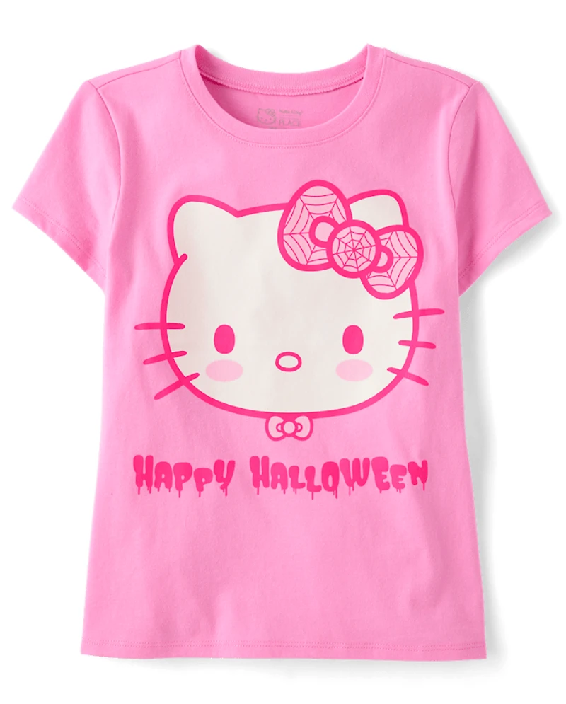 Girls Hello Kitty® Glow Halloween Graphic Tee