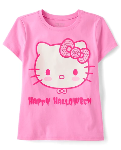 Girls Hello Kitty® Glow Halloween Graphic Tee