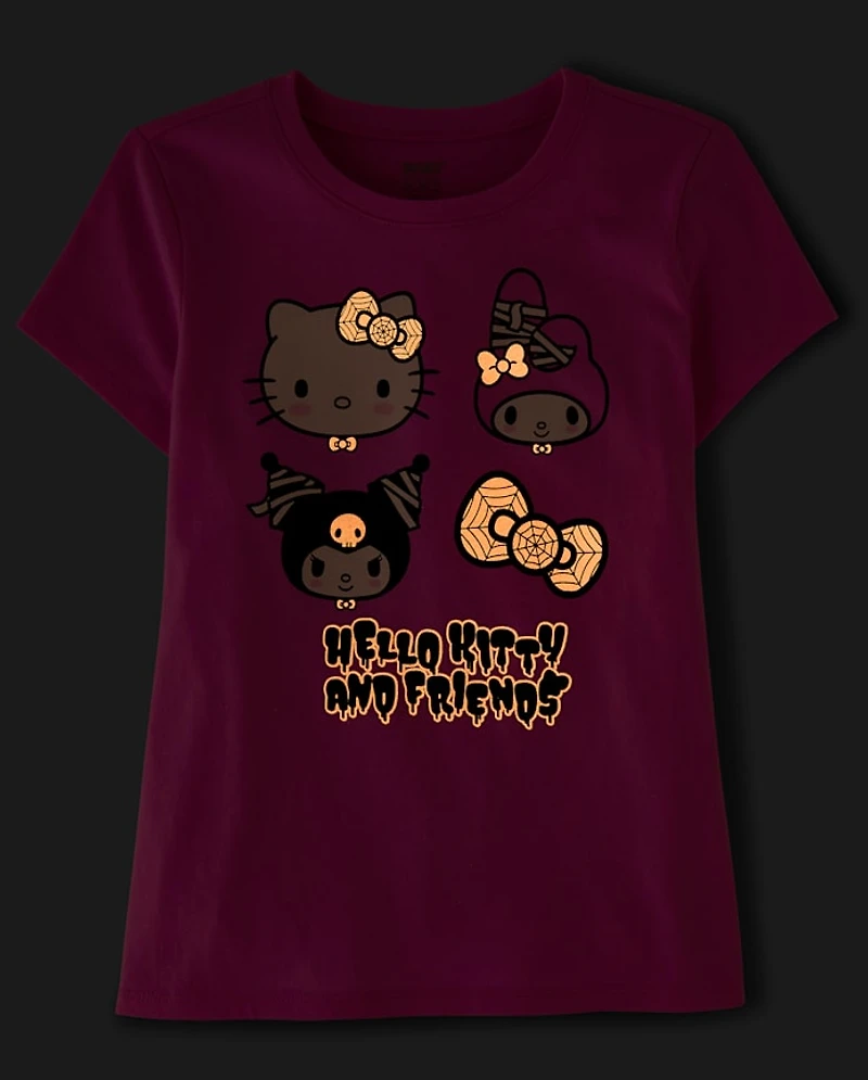 Girls Hello Kitty® And Friends Glow Halloween Graphic Tee
