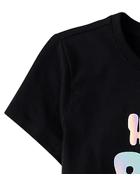 Girls Hello Kitty® Holographic Halloween Graphic Tee