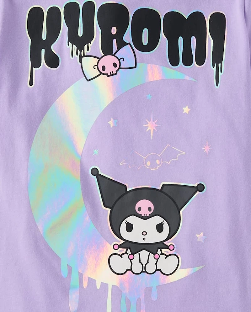 Girls Kuromi™ Holographic Halloween Graphic Tee