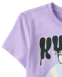 Girls Kuromi™ Holographic Halloween Graphic Tee