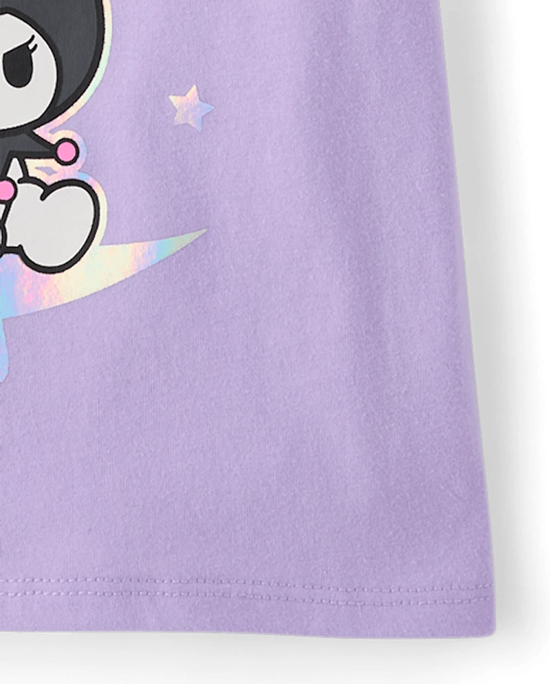 Girls Kuromi™ Holographic Halloween Graphic Tee