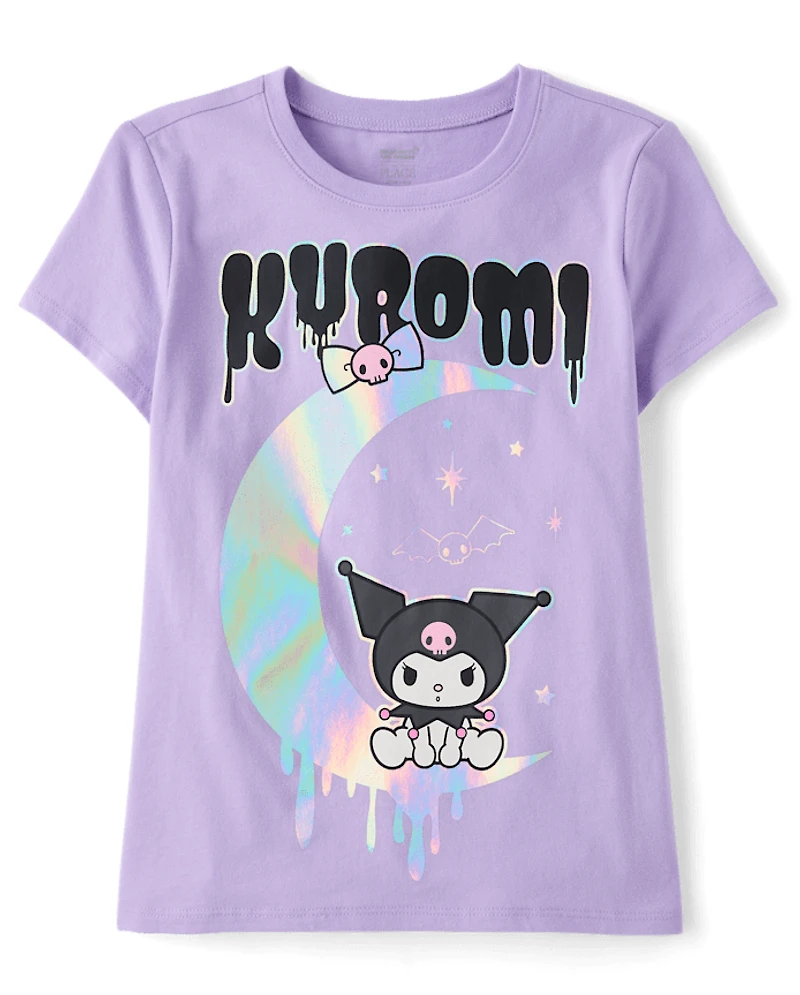 Girls Kuromi™ Holographic Halloween Graphic Tee