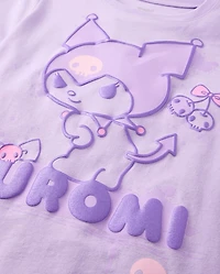 Girls Kuromi™ Metallic Puff Print Graphic Tee