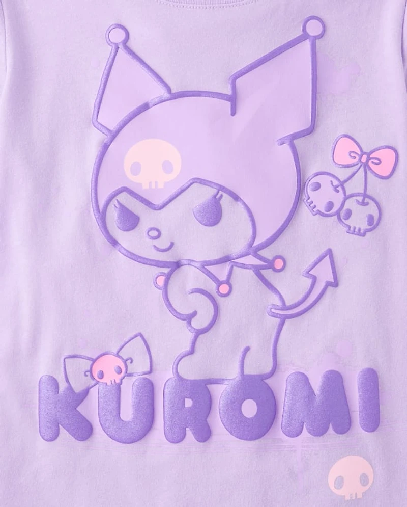 Girls Kuromi™ Metallic Puff Print Graphic Tee