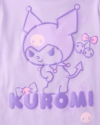 Girls Kuromi™ Metallic Puff Print Graphic Tee