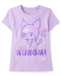 Girls Kuromi™ Metallic Puff Print Graphic Tee