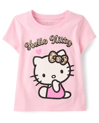 Toddler Girls Hello Kitty® Puff Print Leopard Graphic Tee
