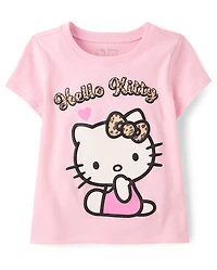 Toddler Girls Hello Kitty® Puff Print Leopard Graphic Tee