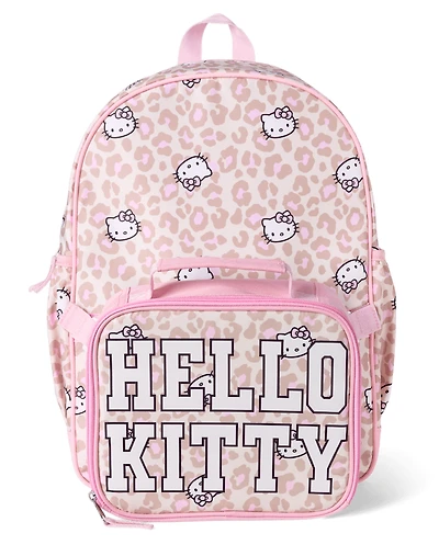 Girls Hello Kitty® Leopard Backpack 2-Piece Set