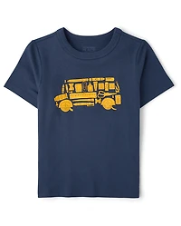 Baby And Toddler Boys School Bus Graphic Tee
