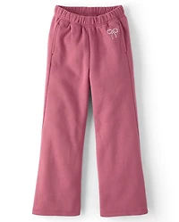 Girls Embellished Premium Fleece Wide Leg Sweatpants