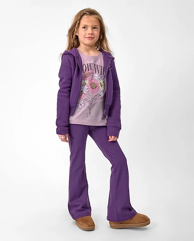 Girls Quick Dry Flare Leggings