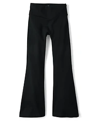 Girls Quick Dry V-Waist Flare Leggings